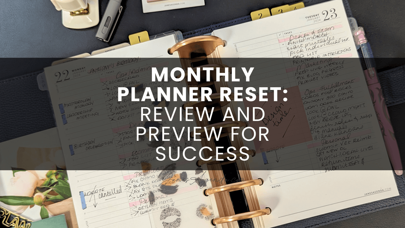 Monthly Planner Reset How To
