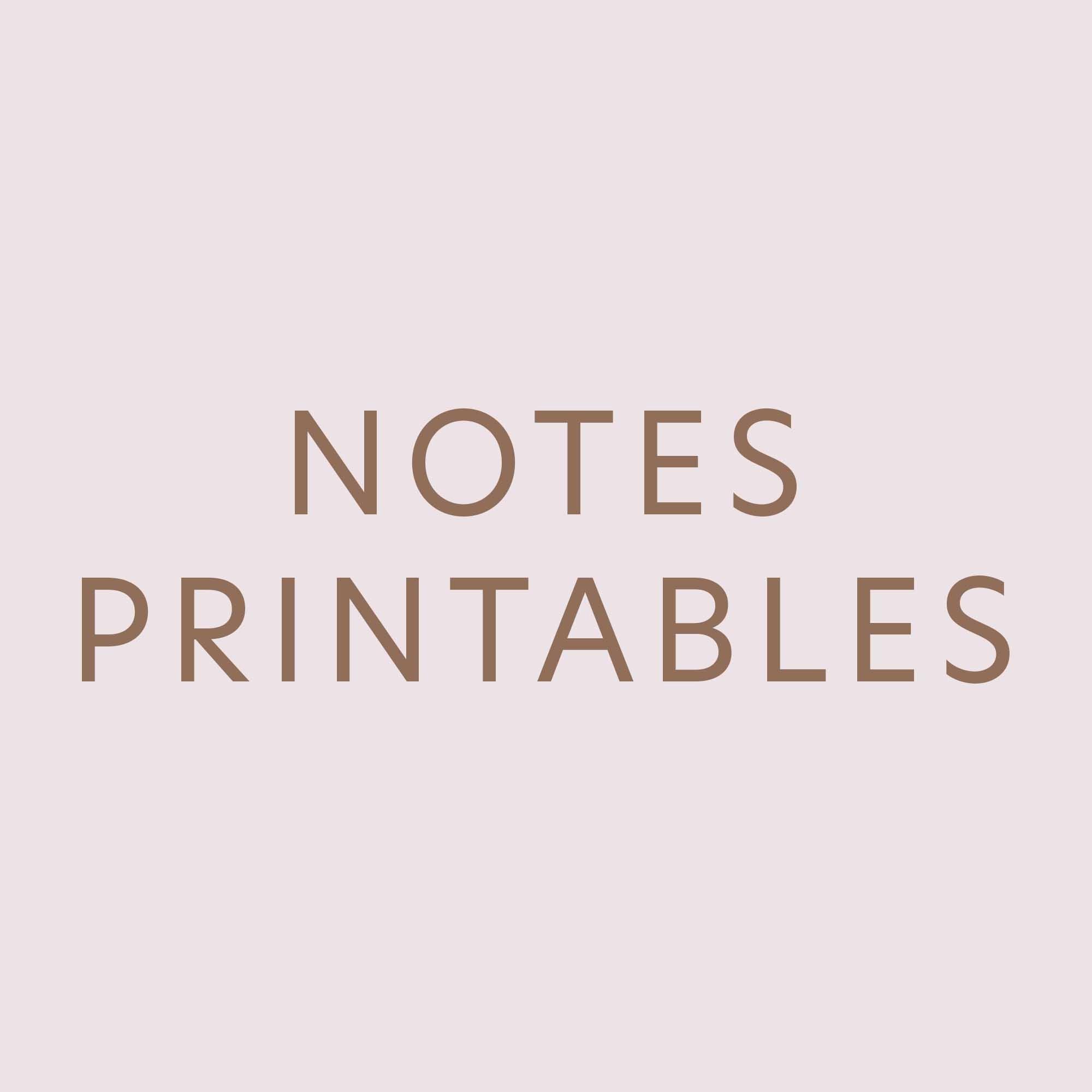 Printable Notes Planner Inserts - Jane's Agenda®