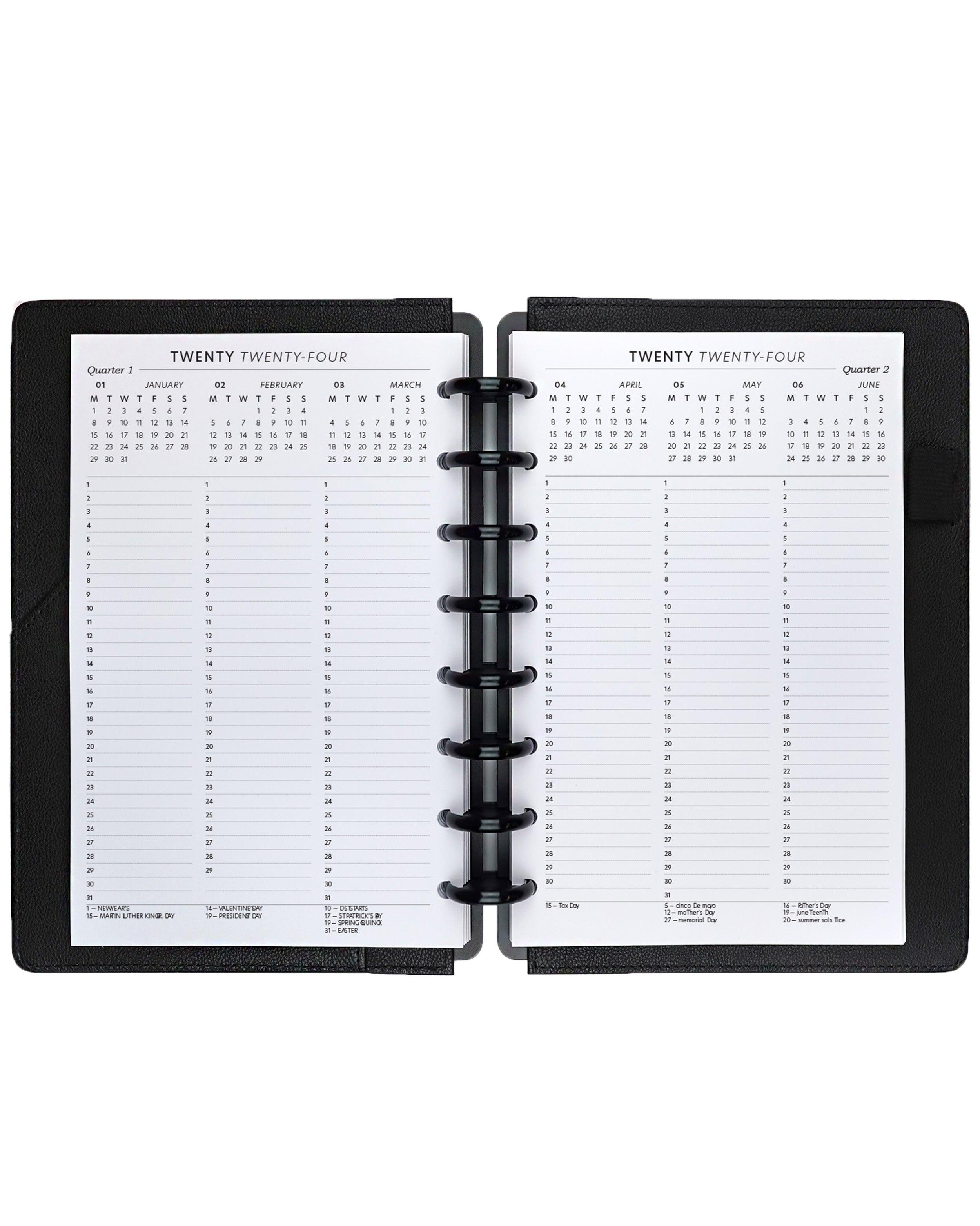 Quick Glance 2024 Yearly Planner Refill Pages | Jane's Agenda®