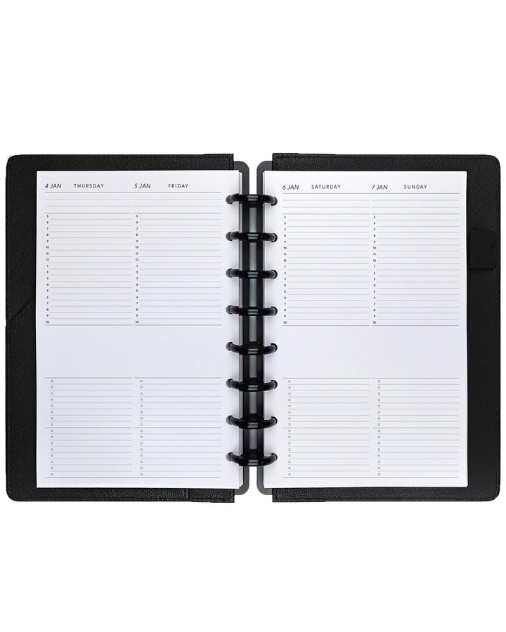 Daily planner refill pages for discbound planners and ringbound binders and planner by Janes Agenda.
