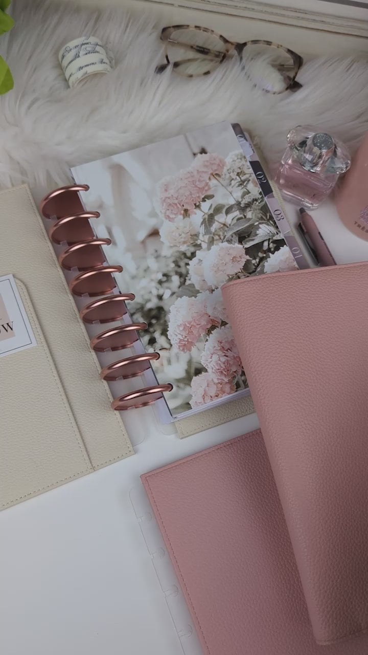 Blush Pink Discbound Wrap Planner Cover