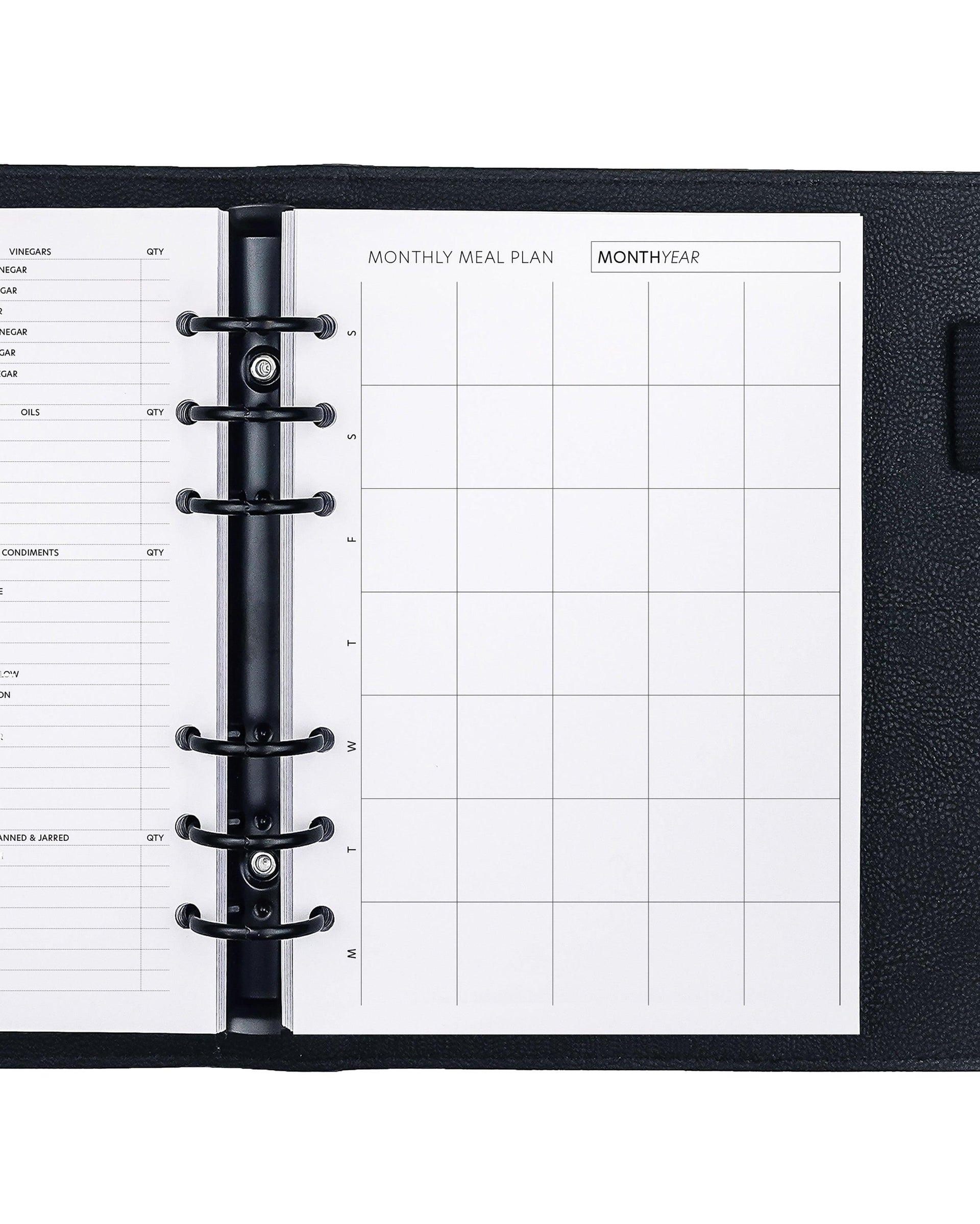 Monthly Meal Plan Planner Inserts - Jane's Agenda®