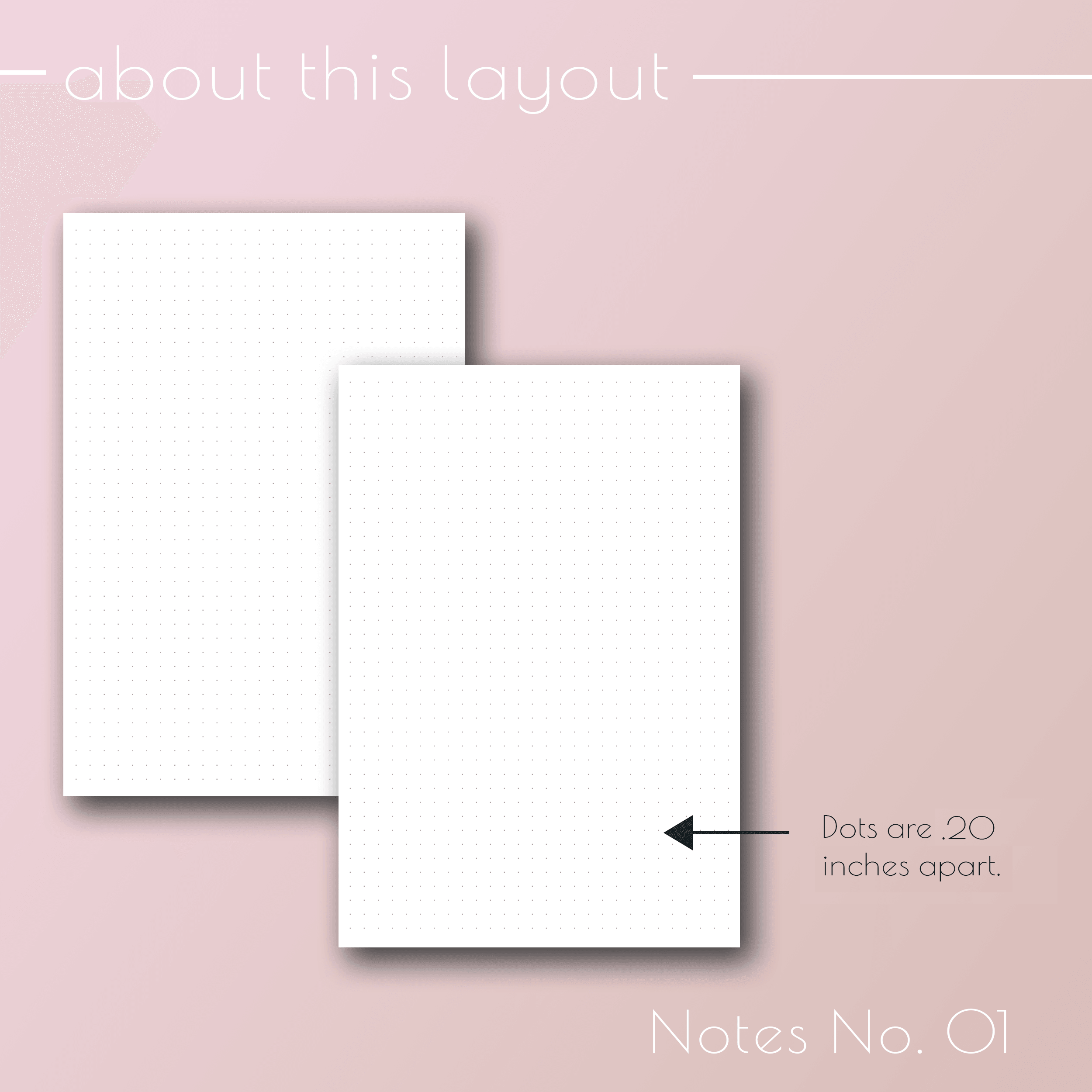 Dot Grid Notes Planner Inserts By Jane's Agenda.