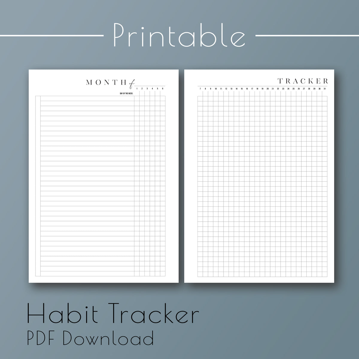  Habit Tracker Inserts for Personal Size Planners (3.75