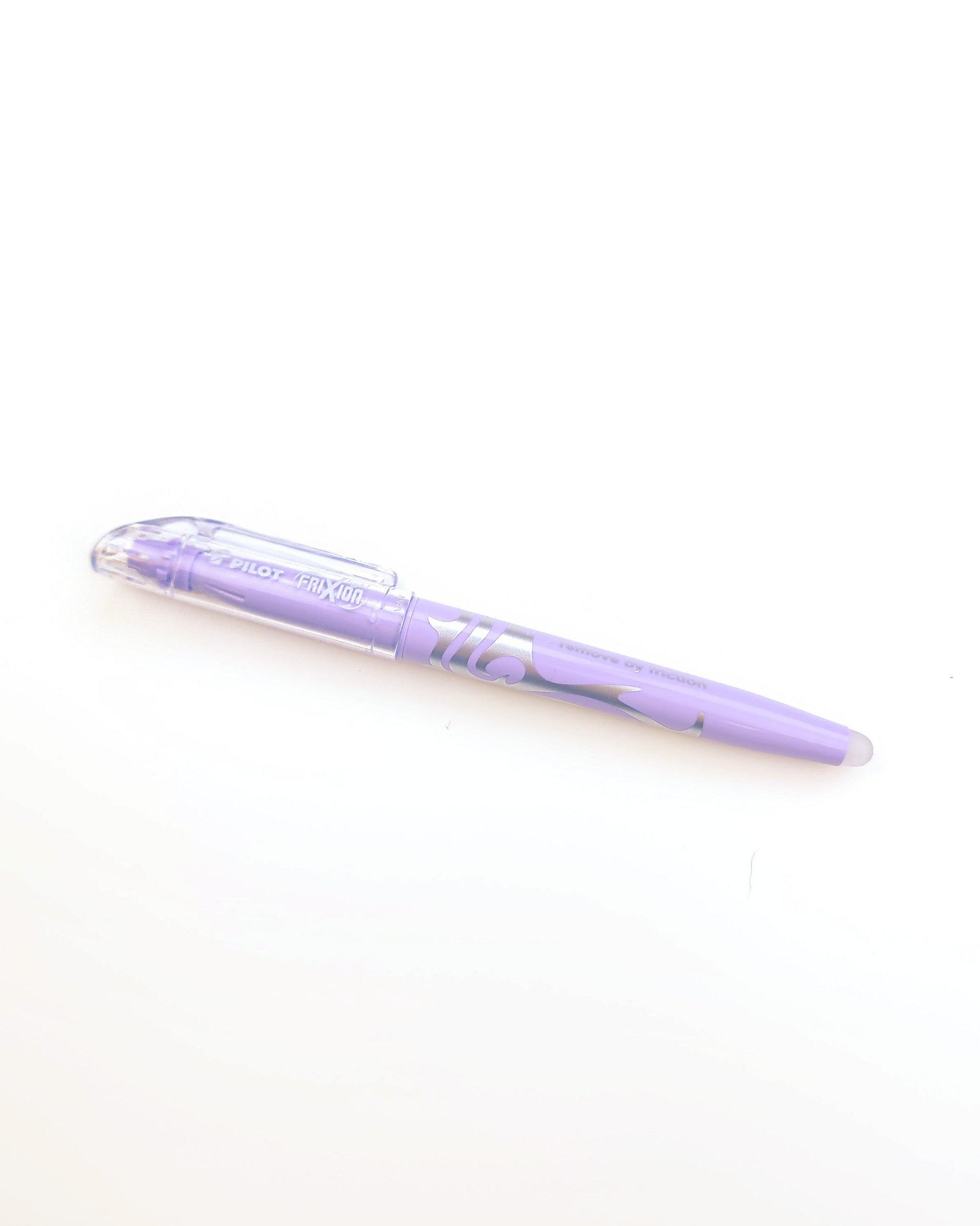 Soft violet Frixion erasable highlighter marker for note taking and editing in your six ring or discbound planner by Jane's Agenda.