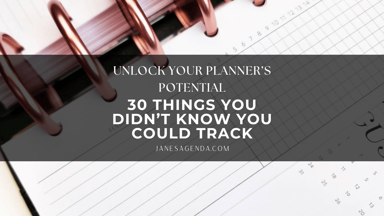 30 Things to Track in your Planner Habit Tracker
