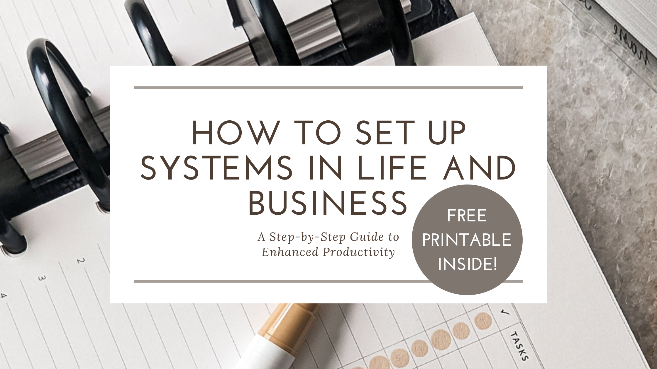 How to Set Up Systems in Life and Business: A Step-by-Step Guide to Enhanced Productivity