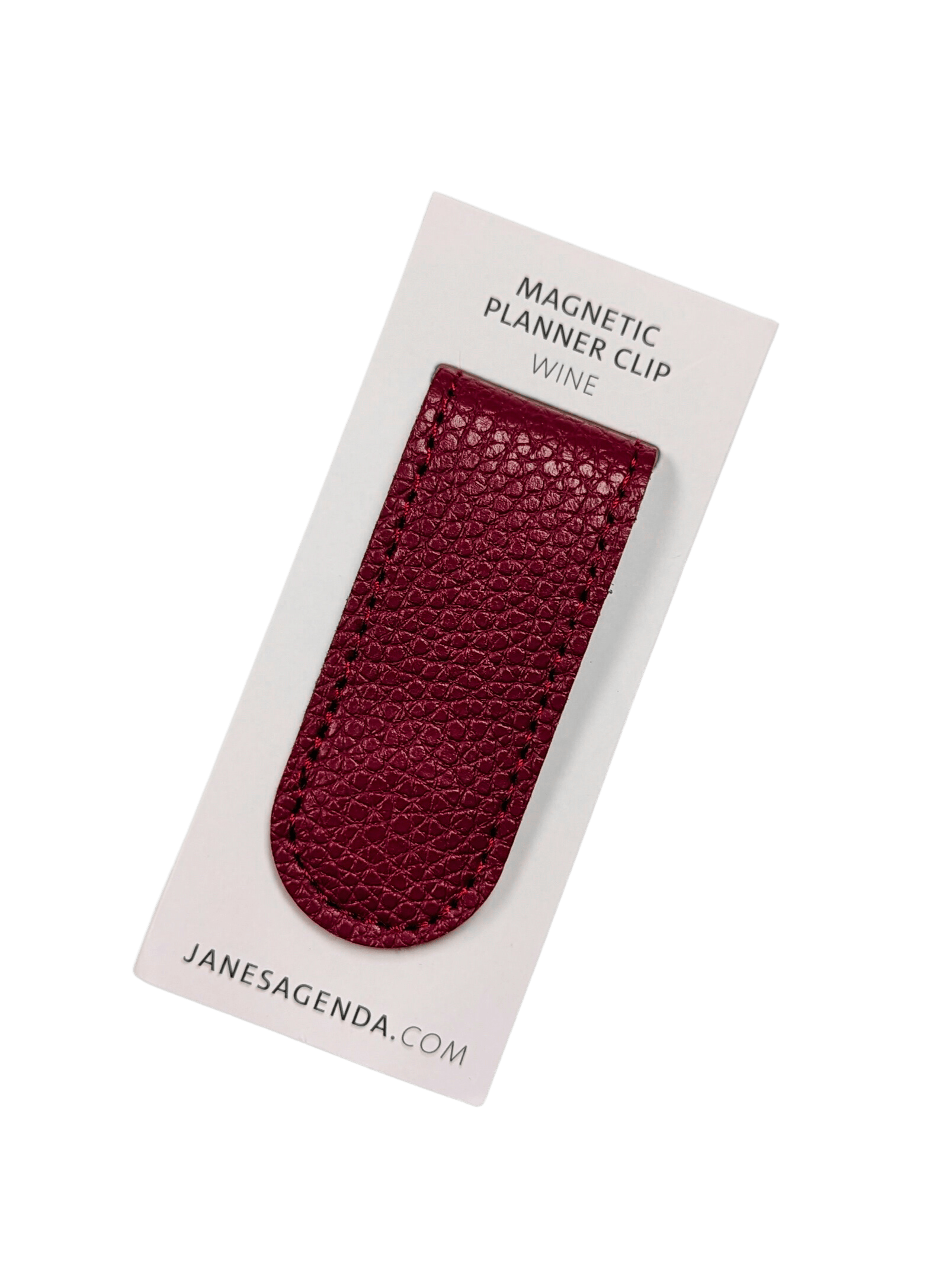Wine Leather Magnet Clip Bookmark for Planners