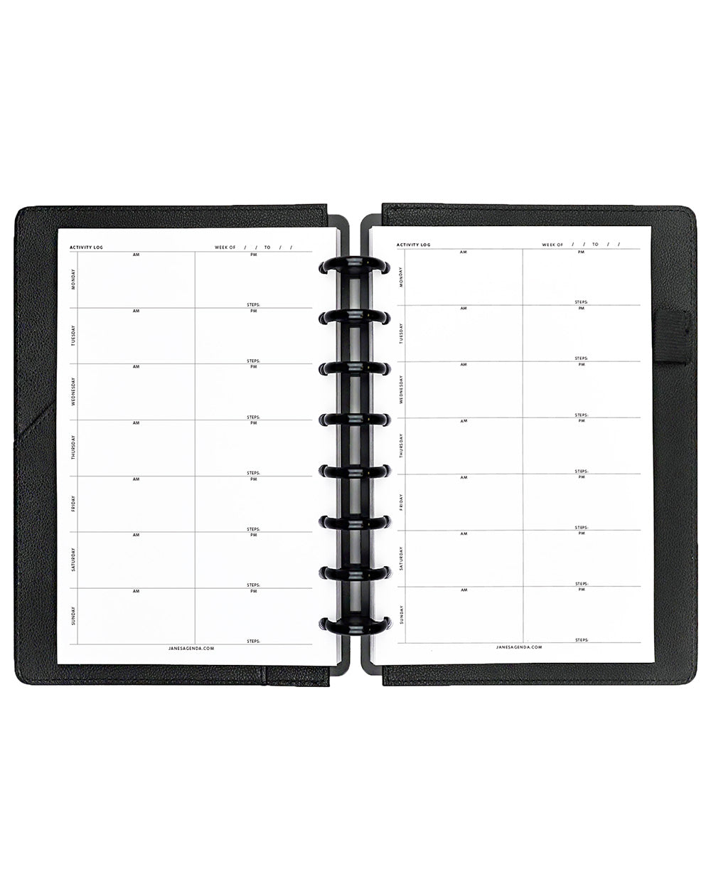 Activity log planner inserts for disc-bound planners and notebooks by Jane's Agenda.