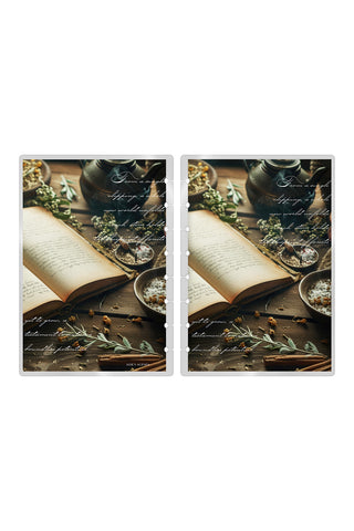 Reversible planner cover with apothecary jars and herbs by Jane's 
Agenda