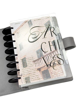 Planner with 'Archives' design on a white background