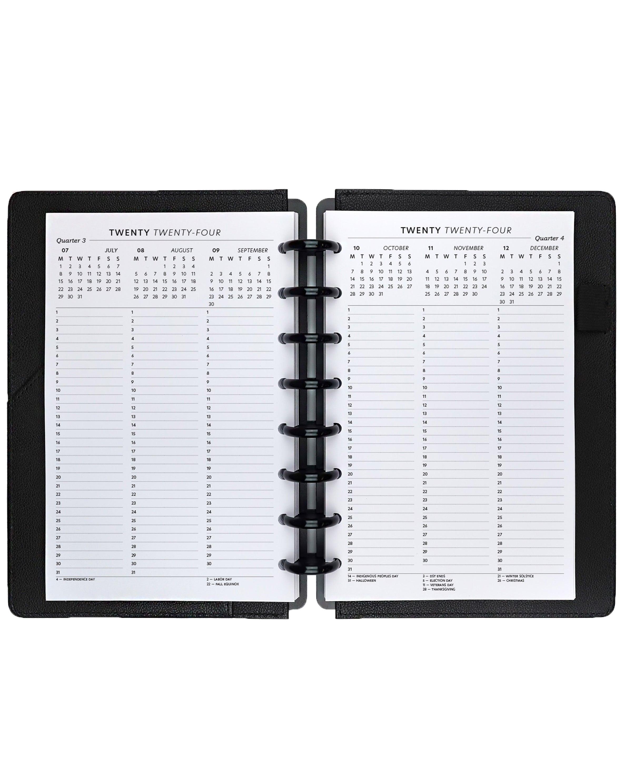 Yearly Dated Week On 2 Page Printed Planner Inserts– Planner Press