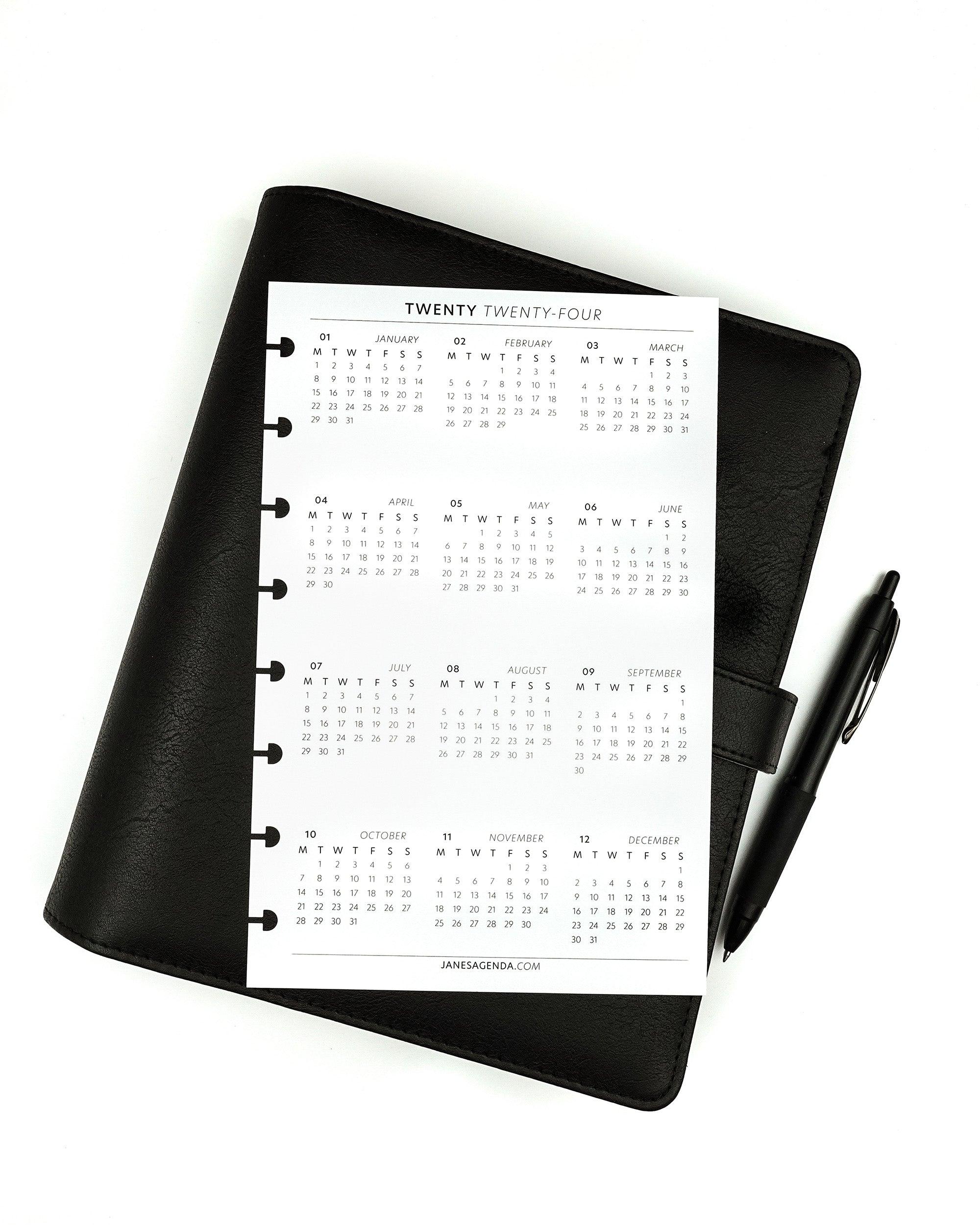 2024 Calendar Planner Dashboard, Disc and 6-Ring