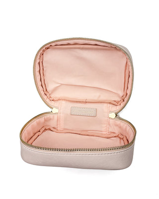 Barely pink vegan leather pen and accessories case by Jane's Agenda.