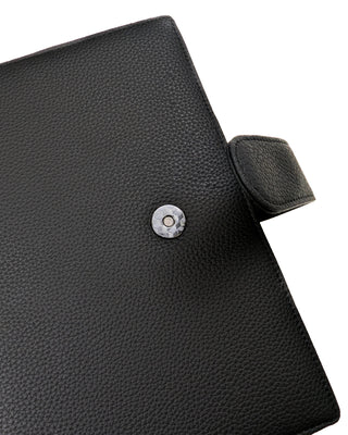 Vegan Leather Wrap Planner Cover | Black