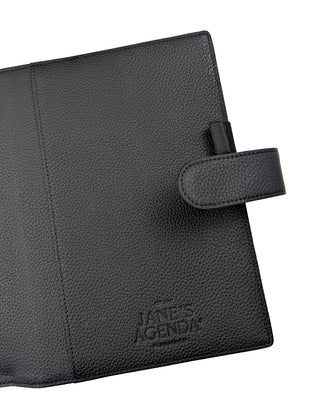 Vegan Leather Wrap Planner Cover | Black