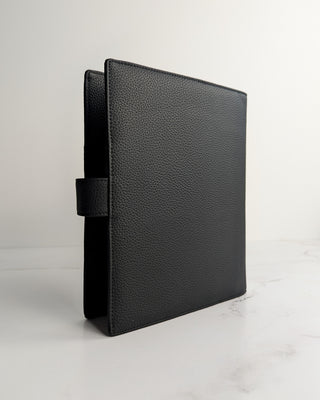 Vegan Leather Wrap Planner Cover | Black