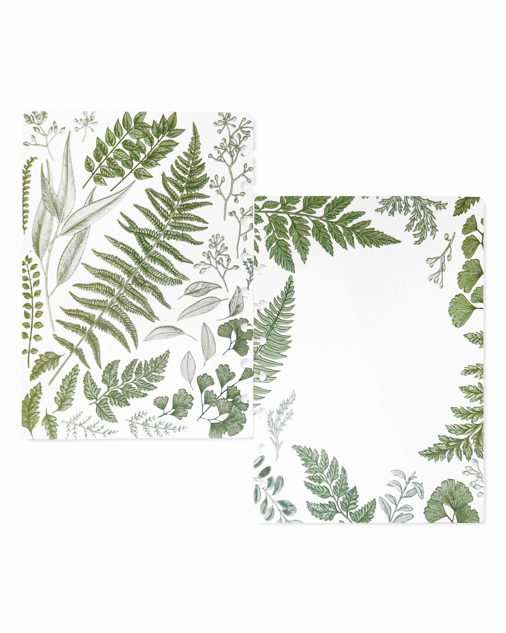 Clear plastic botanical planner cover for discbound planners and disc notebooks by Jane's Agenda.