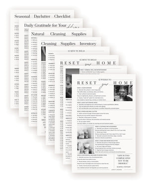 Whole house weekly reset pages