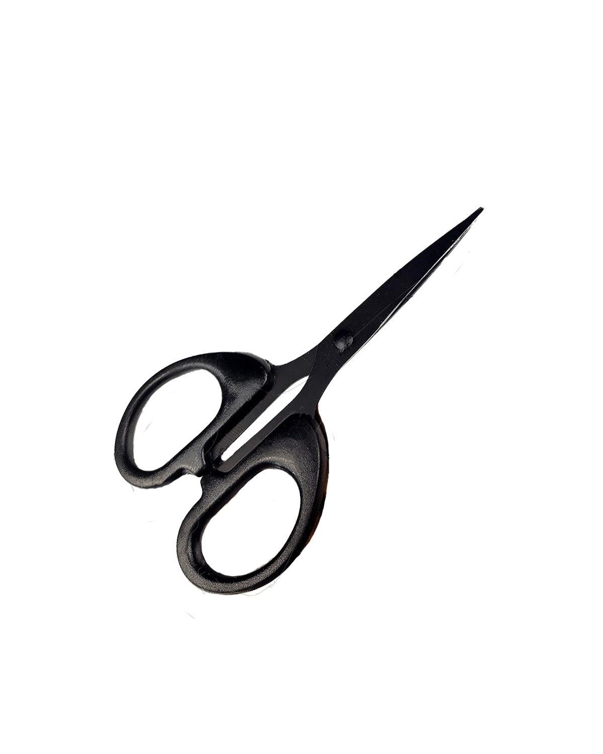 Black mini metal and plastic crafting scissors by Jane's Agenda.