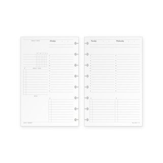 Daily Planner Inserts No. 17 | Weekly on 4 Pages | Undated | 105 Days