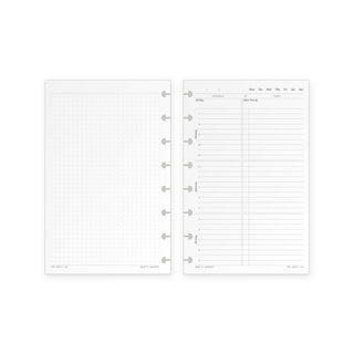 Daily Planner Inserts No. 18 | Day on Two Pages | Undated | 90 Days