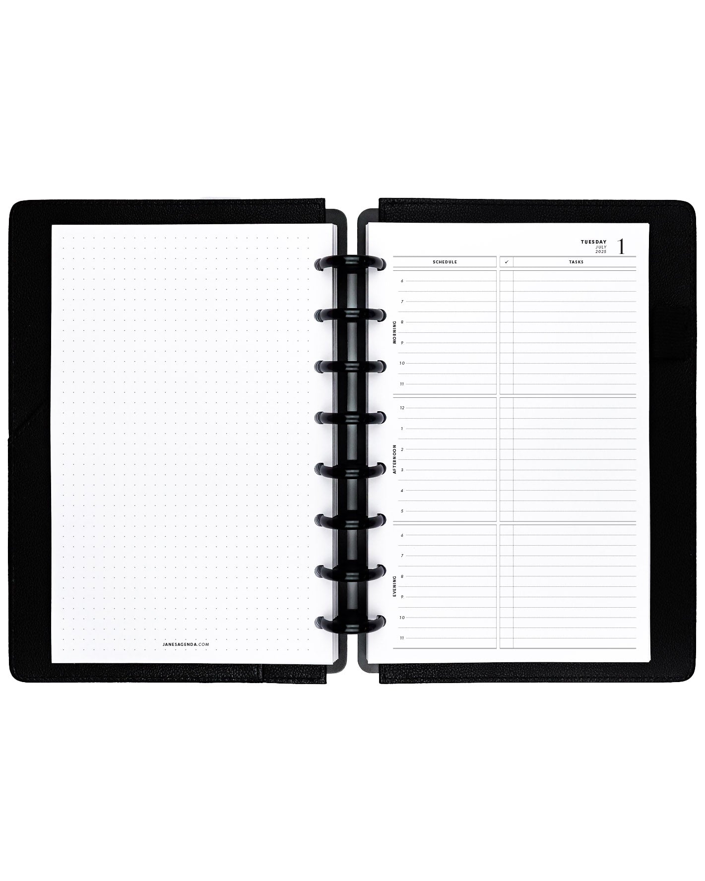 Daily planner inserts for disc-bound planners and disc notebooks by Jane's Agenda.