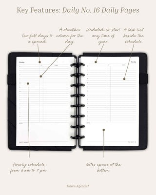 Daily Planner Inserts No. 16 | Undated | 90 Days