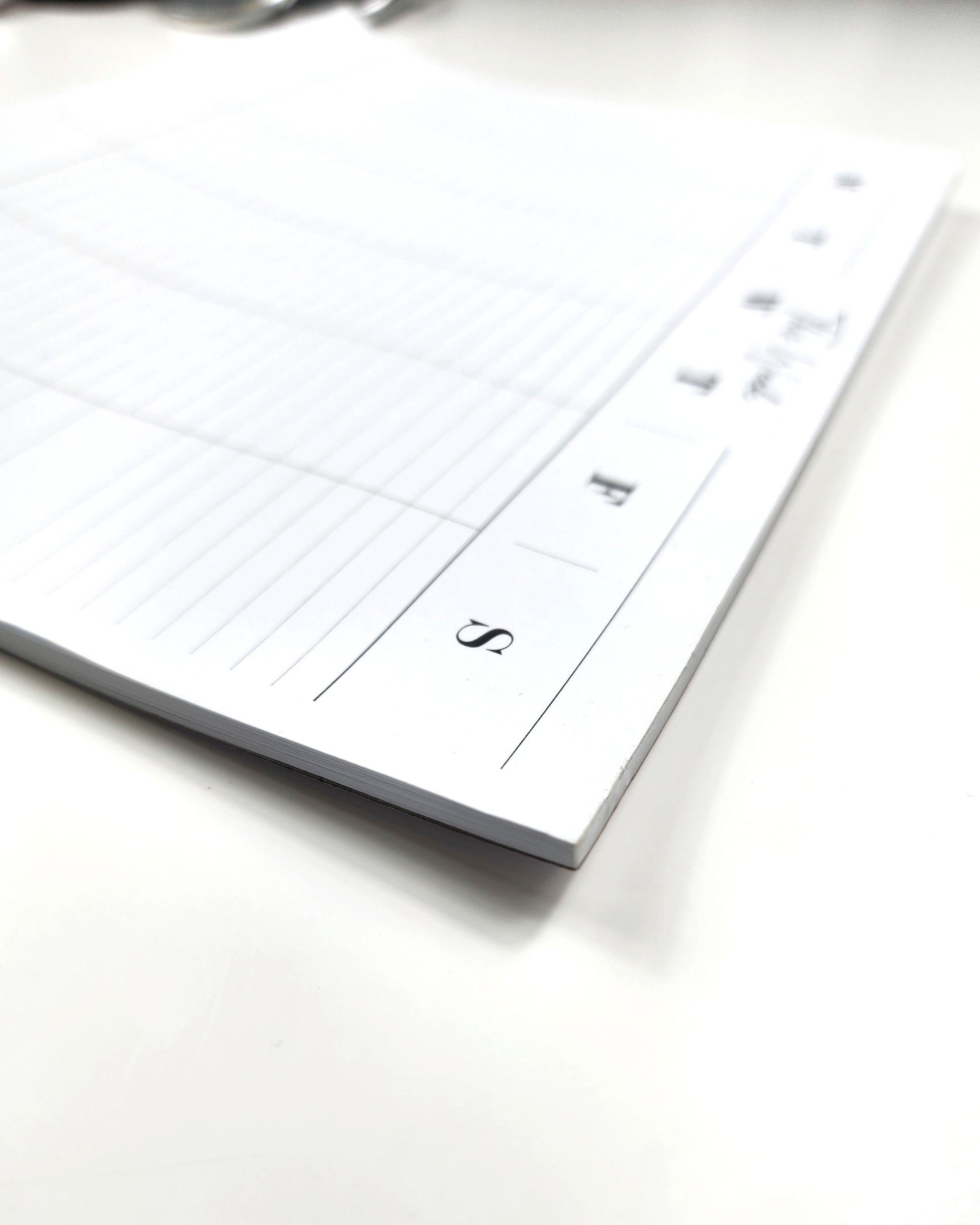 Weekly calendar desk pad for notes, tasks, and scheduling by Janes Agenda.