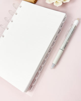 Monthly discbound planner tabbed dividers