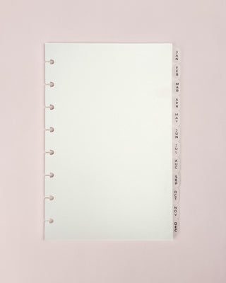 monthly dividers for discbound planners