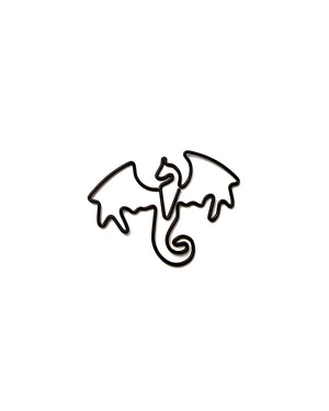 Black dragon paperclips