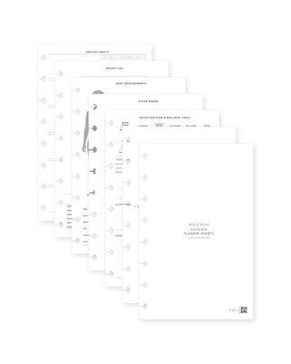 Wellness Dossier Planner Inserts