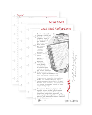 Project Planning Inserts with Gantt Chart