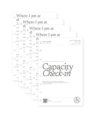 Capacity Check-In Planner Inserts | Monthly Reflection