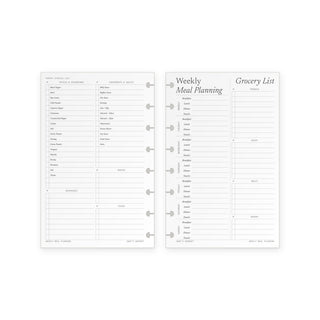 Weekly Meal Planning Insert | Cut-Off Grocery List | 13 Weeks