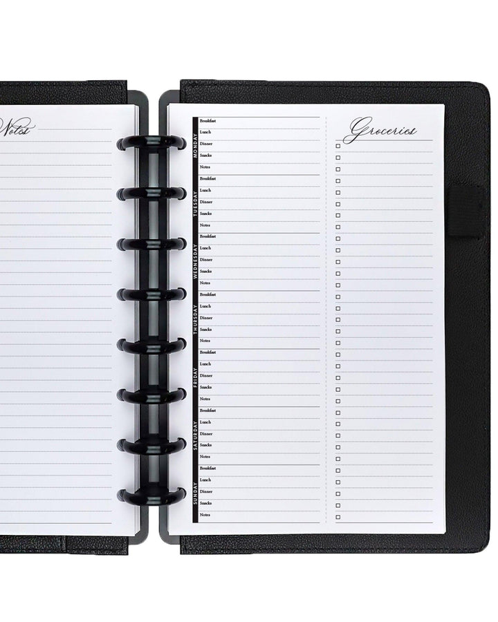 Grocery list meal plan planner refill for discbound.