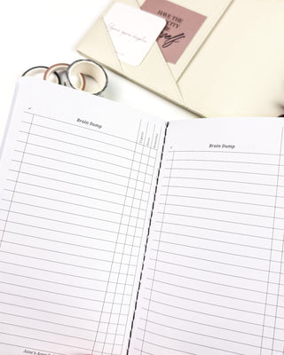 Transform scattered thoughts into actionable plans with these productivity-focused Brain Dump pages. Perfect for planners, journals, and notebooks, this layout helps organize tasks, goals, reminders, and project ideas in one convenient place.