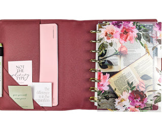 Clear Discbound Planner Cover | Garden Party