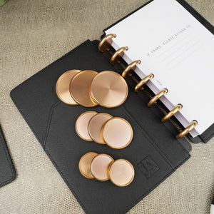 Gold metal discs