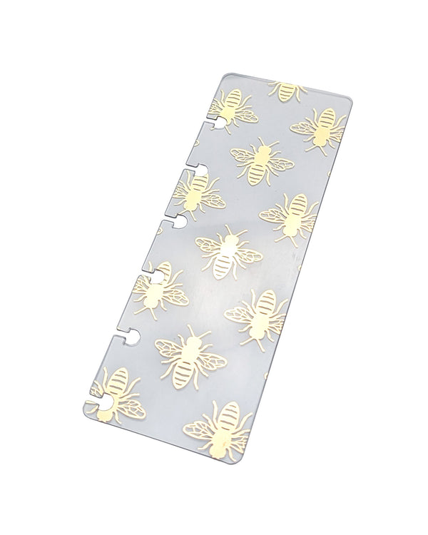 Gold foil bees page finder from Jane's Agenda