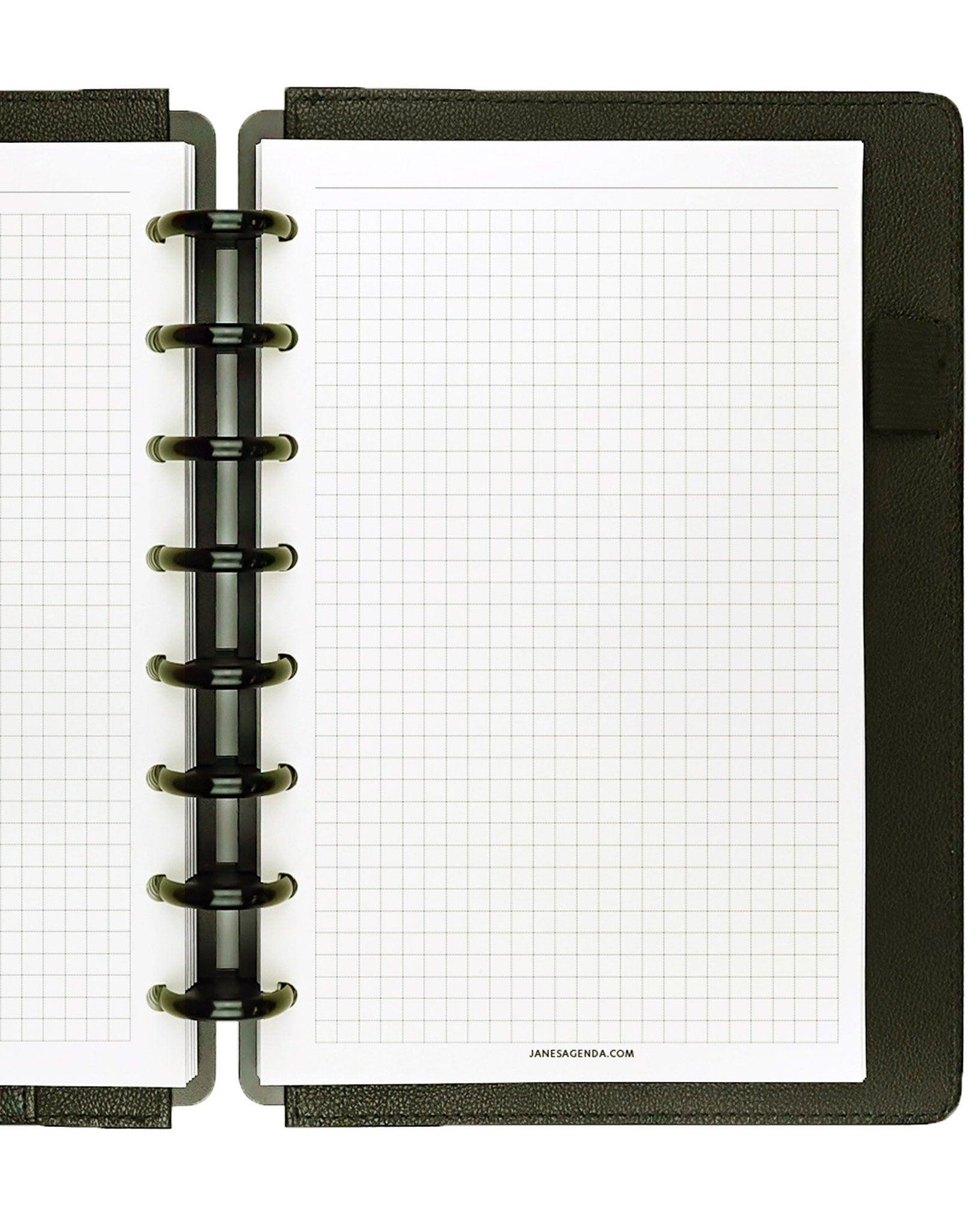 Graph notes planner inserts by Jane's Agenda.