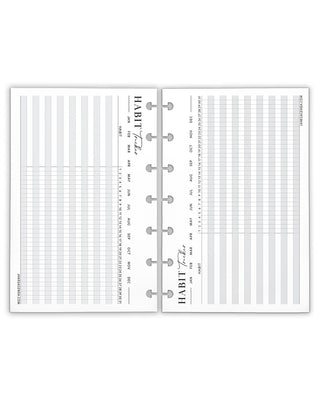 Habit Tracker Planner Inserts for discbound planner systems by Jane's Agenda.