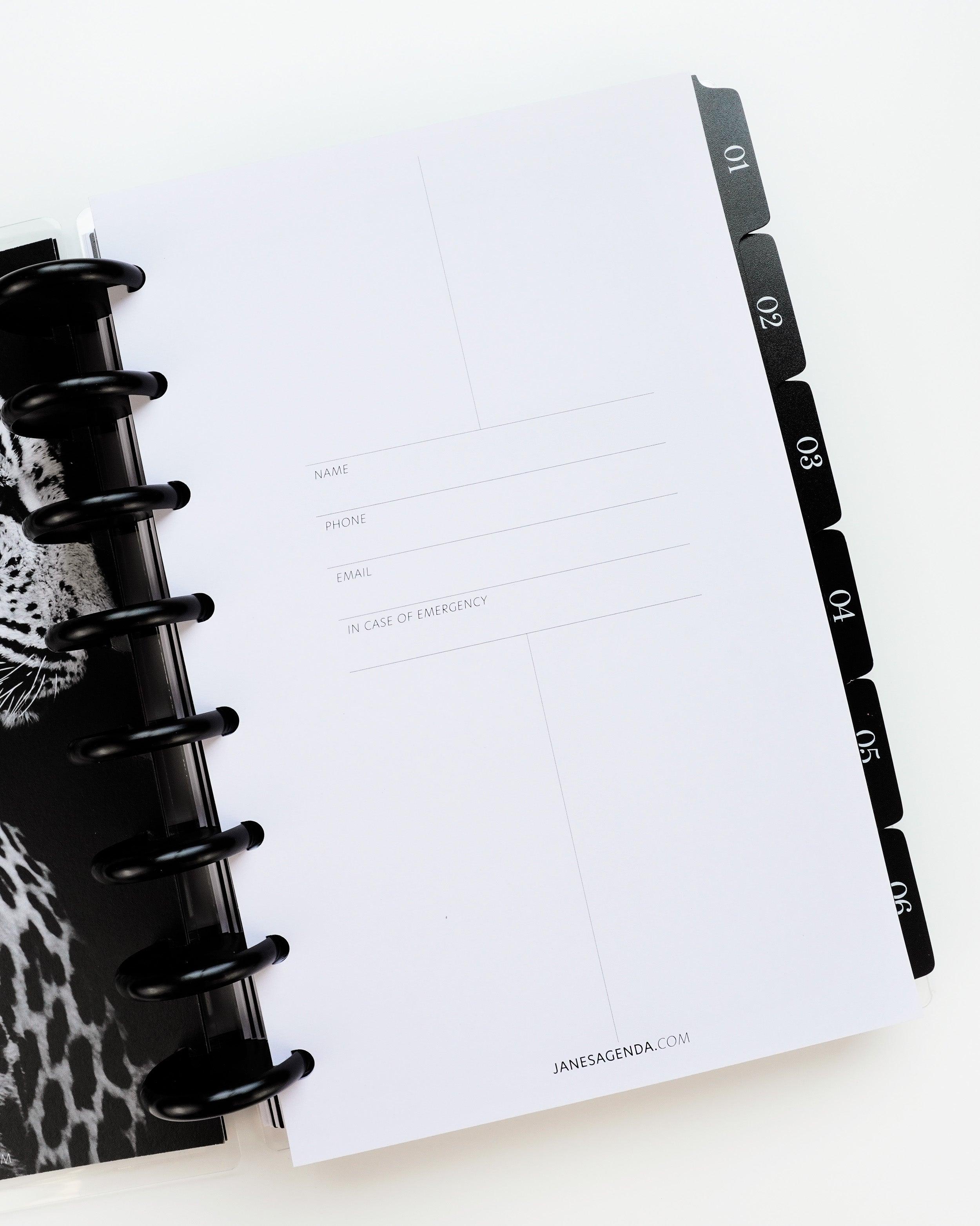 Disc Planner Kit, Discbound Planner Notebook