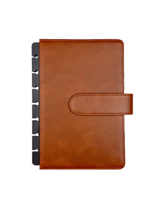 Discbound Snap Planner Cover | Vegan Leather | Hazelnut Brown
