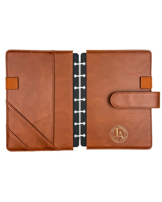 Discbound Snap Planner Cover | Vegan Leather | Hazelnut Brown