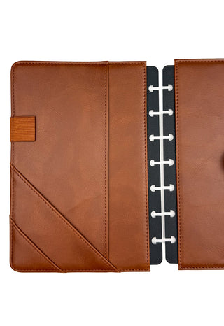 Discbound Snap Planner Cover | Vegan Leather | Hazelnut Brown