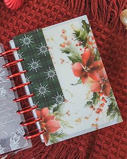 Holiday themed plastic planner dashboards by Jane's Agenda for discbound and six ring planner systems and planner notebooks.