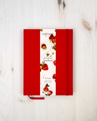 Book Bound Notebook | Red & Gold | Dot Grid Journal