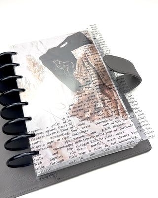 Clear Discbound Planner Cover | Literary Art